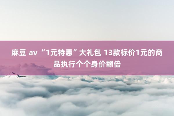 麻豆 av “1元特惠”大礼包 13款标价1元的商品执行个个身价翻倍
