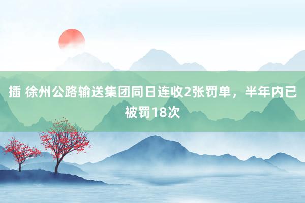 插 徐州公路输送集团同日连收2张罚单，半年内已被罚18次