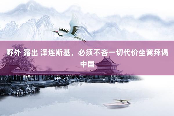 野外 露出 泽连斯基，必须不吝一切代价坐窝拜谒中国