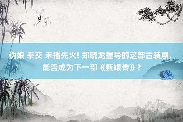 伪娘 拳交 未播先火! 郑晓龙握导的这部古装剧, 能否成为下一部《甄嬛传》?