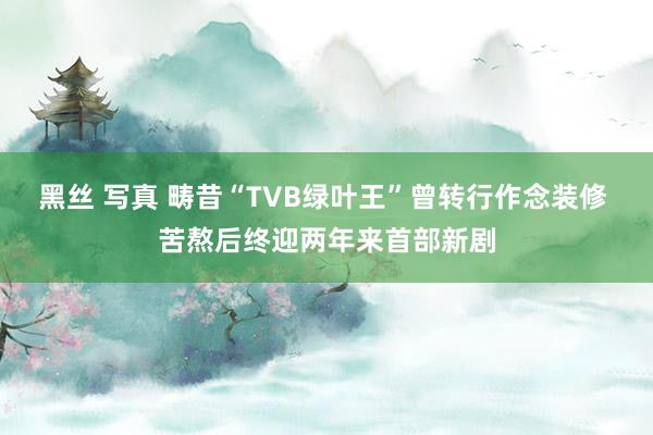 黑丝 写真 畴昔“TVB绿叶王”曾转行作念装修 苦熬后终迎两年来首部新剧
