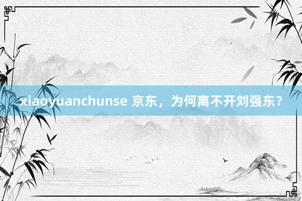 xiaoyuanchunse 京东，为何离不开刘强东？