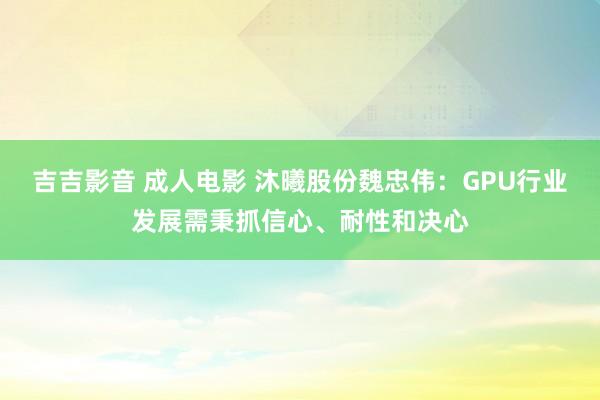 吉吉影音 成人电影 沐曦股份魏忠伟：GPU行业发展需秉抓信心、耐性和决心